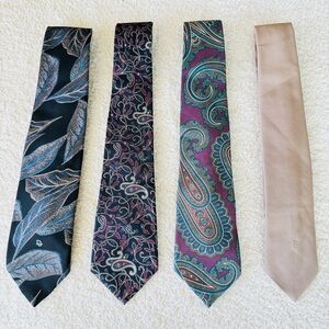 DIOR Silk Printed Ties bundle of 4 EUC B‎